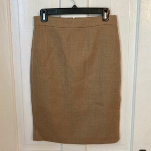 NWT J.Crew Wool No. 2 Pencil Skirt Camel